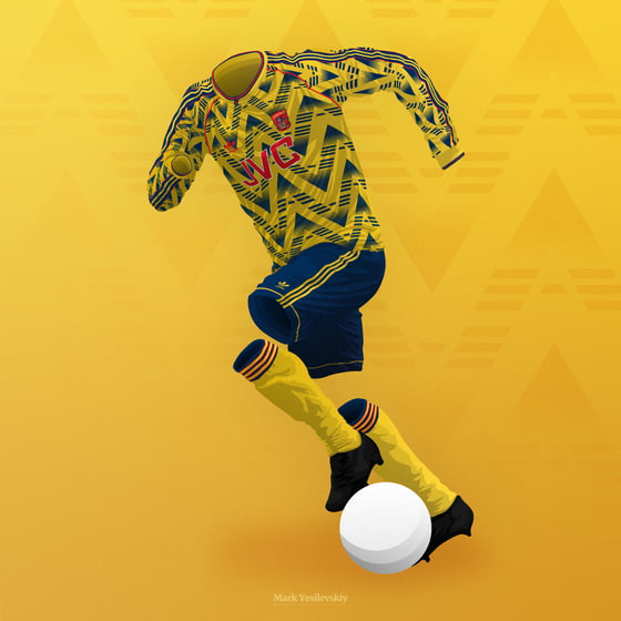 Arsenal's 1991-93 away kit