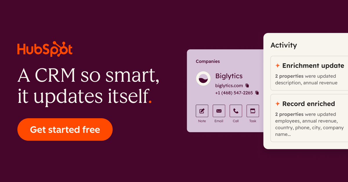 A CRM so smart, it updates itself.