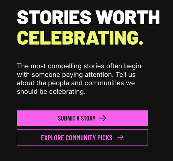 drafted website story submission
