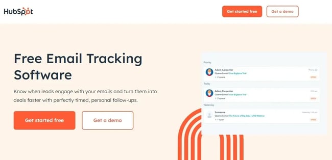 Screenshot of HubSpot paid ads landing page